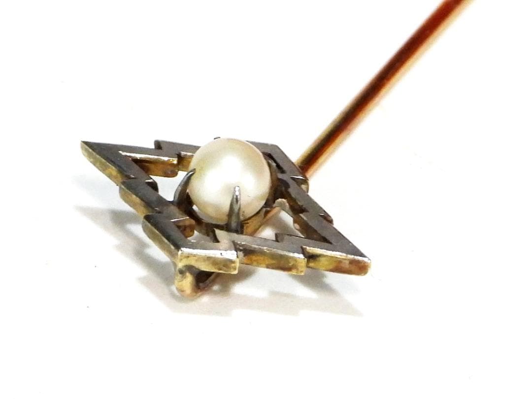 アクセサリー　アコヤパール　K18刻印　ピン　ブローチ 2g