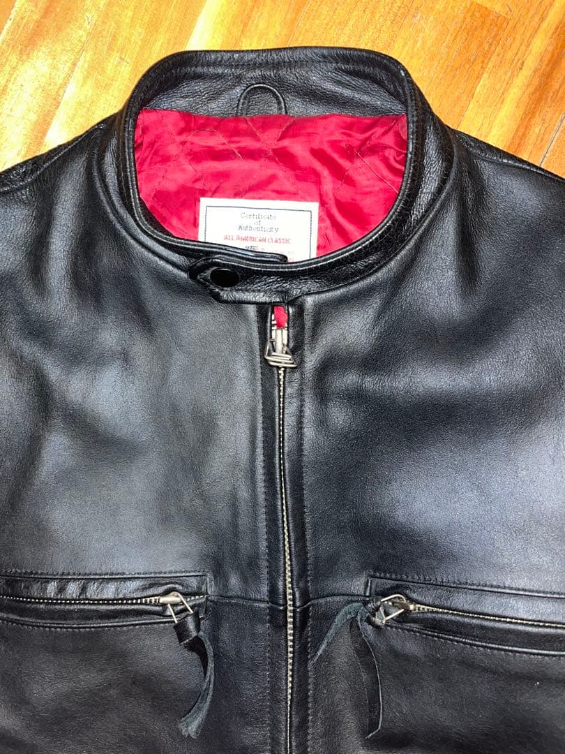 アヴィレックス AVIREX シングル レザー ライダース ブラック L