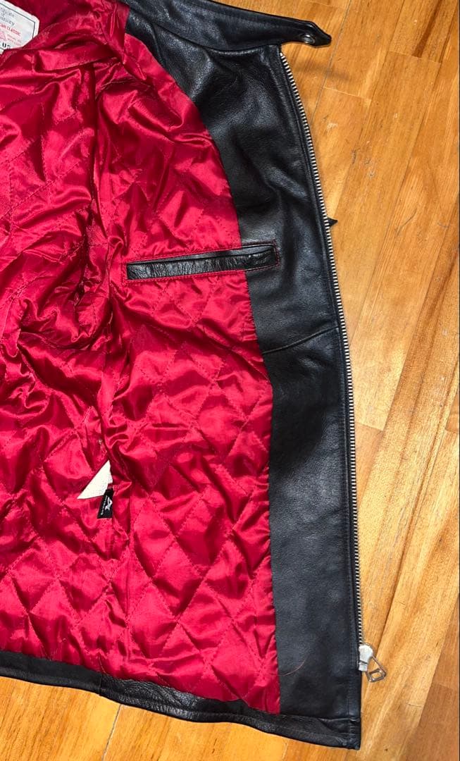 アヴィレックス AVIREX シングル レザー ライダース ブラック L