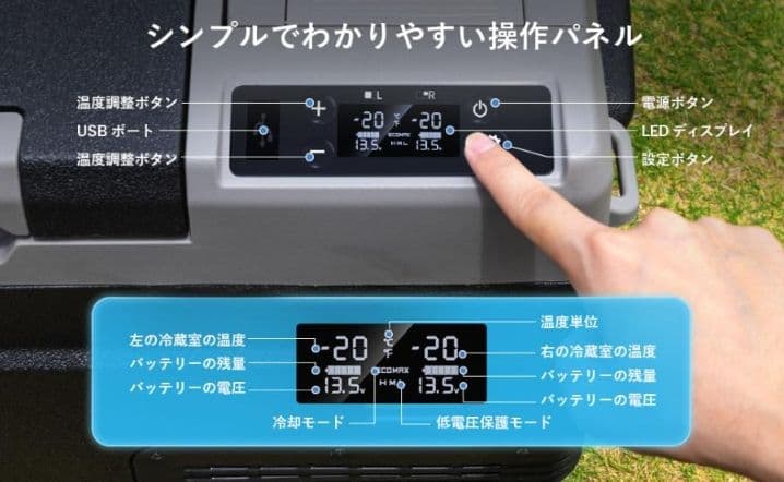 PUKU PUKU専用大容量35Ｌ車載冷蔵庫 モバイルバッテリー、キャスター付き