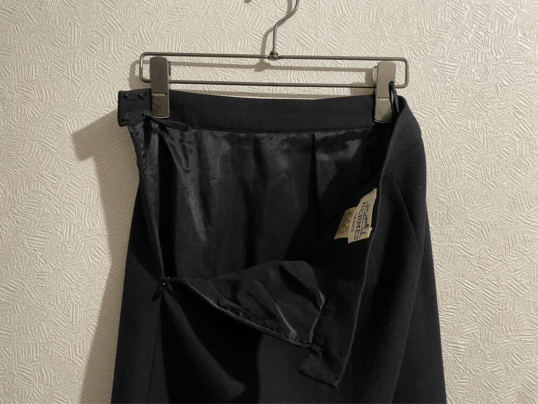 フランス製 Vintage HERMES ウール タイト スカート / エルメス