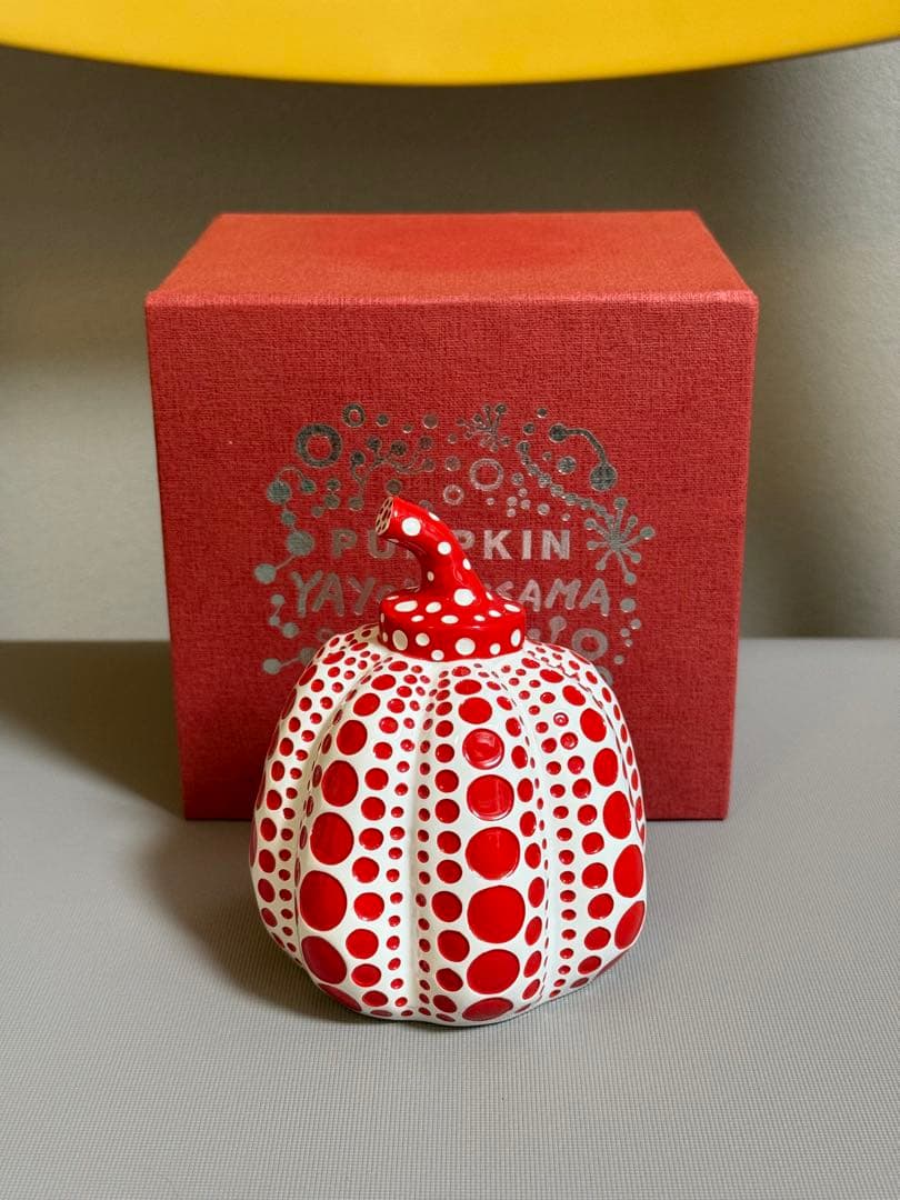 草間彌生 かぼちゃ型陶器 赤白水玉