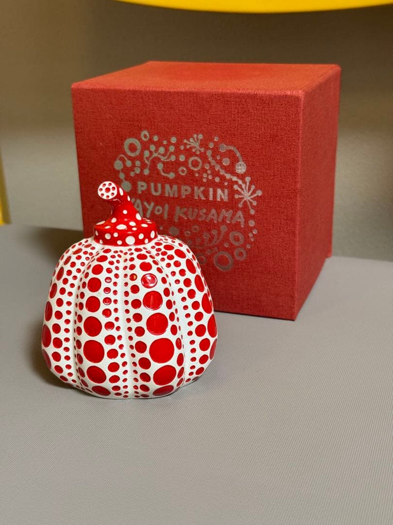 草間彌生 かぼちゃ型陶器 赤白水玉