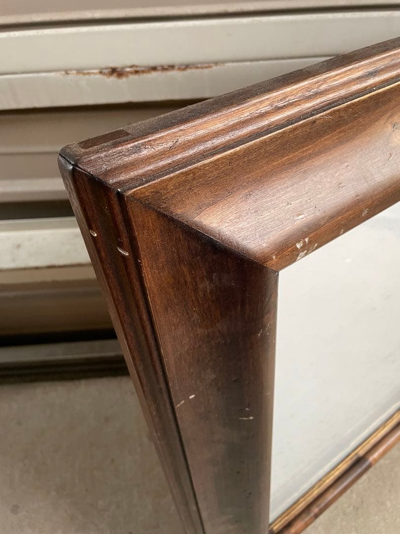 ビンテージ/イタリア製/ウッドフレーム/額縁/金縁/大型/壁掛け/店舗什器