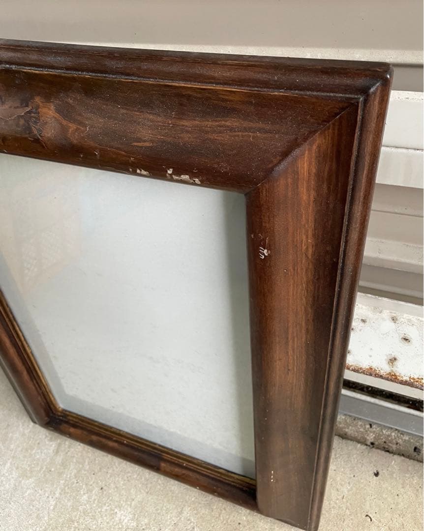 ビンテージ/イタリア製/ウッドフレーム/額縁/金縁/大型/壁掛け/店舗什器