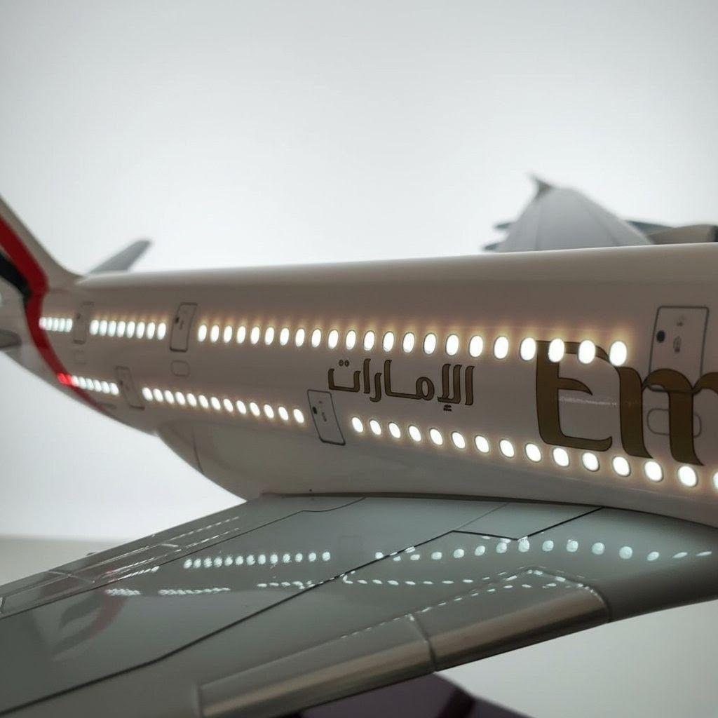 エミレーツ航空 A380 1:160スケール 46cm LEDモデル 照明点灯!