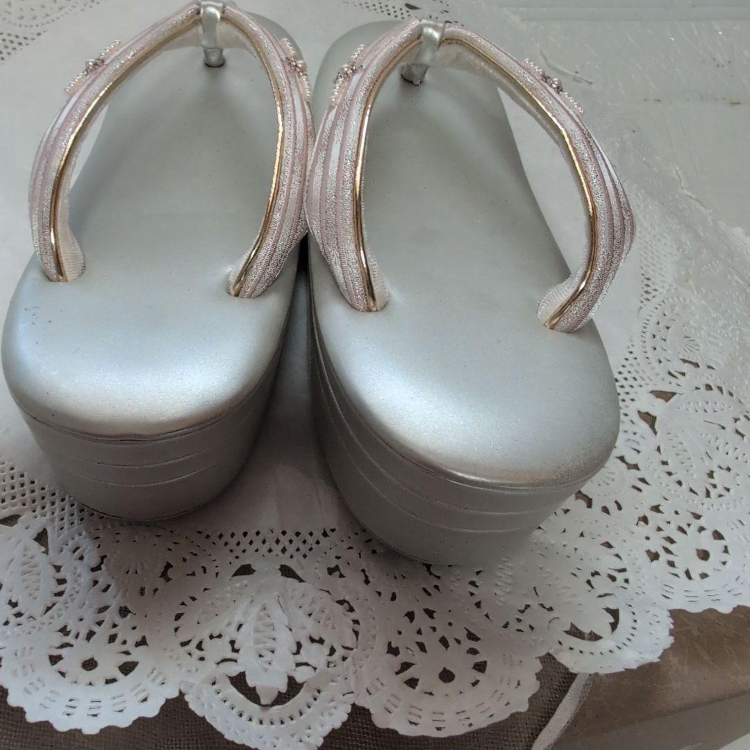 和装バック＆草履セット　成人式　振袖　ビーズ付　超美品