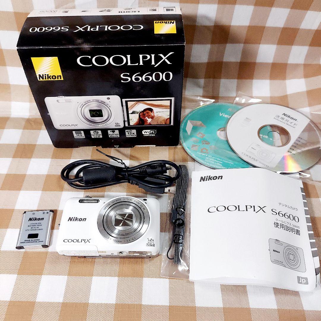 Nikon COOLPIX S6600　動作未確認　ジャンク　デジタルカメラ　白