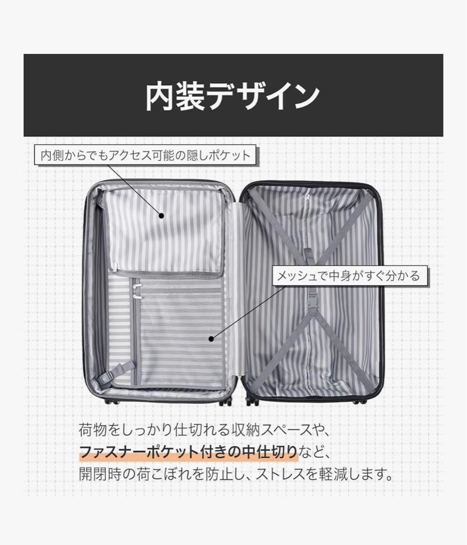 ACE スーツケース ブラックカーボン 83L/93L 7〜10泊サイズ