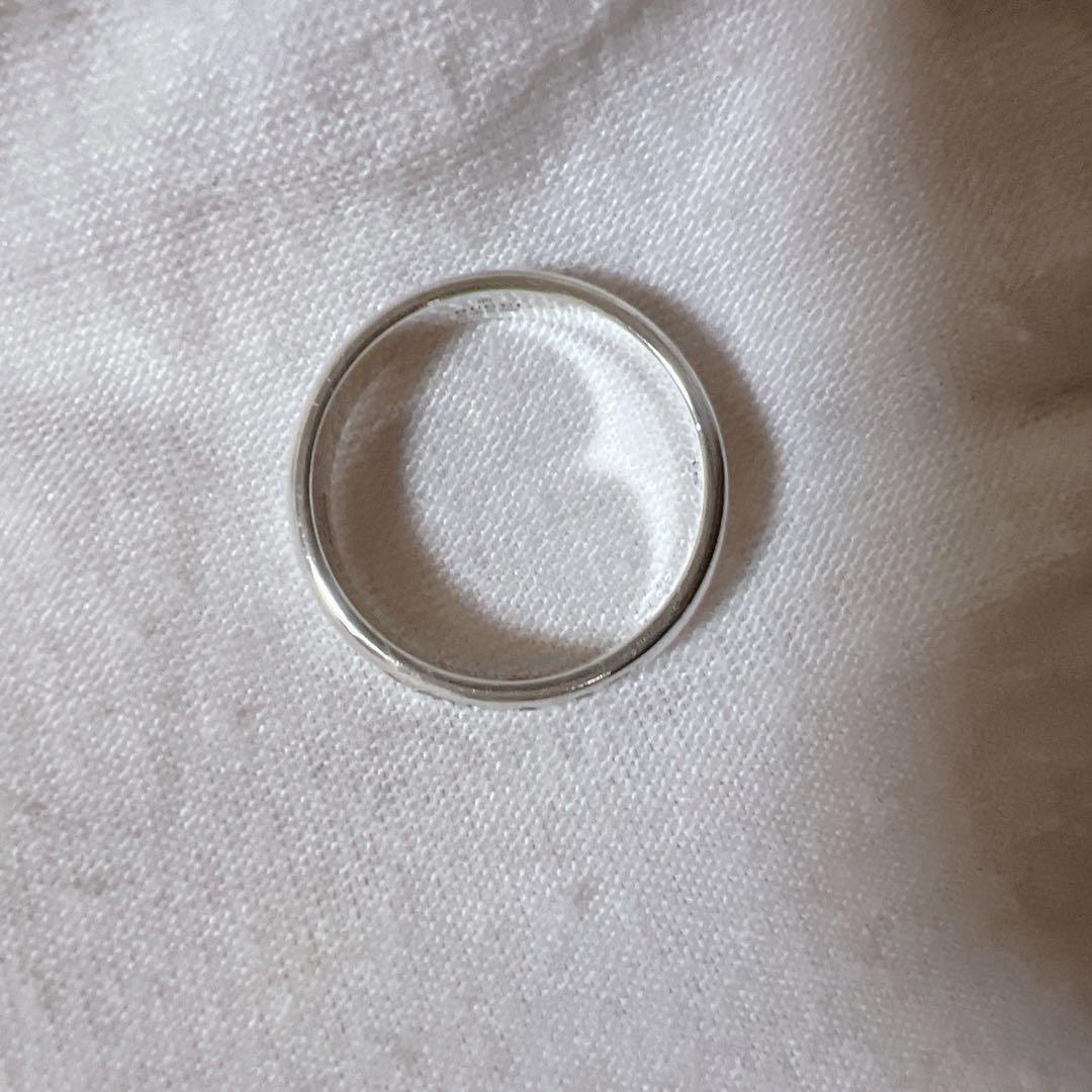 《美品》グッチ SOAVE AMORE 限定 ロゴ リング 14号 シルバー