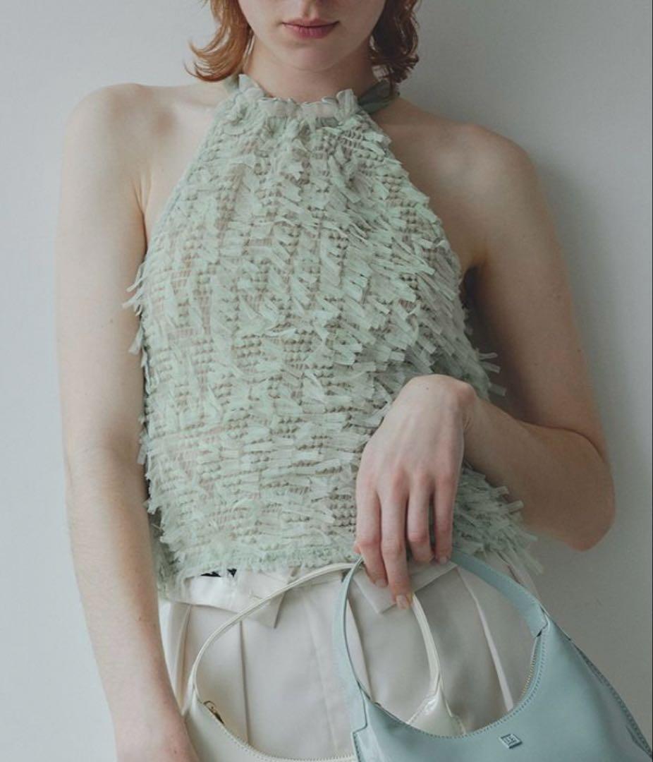 SNIDEL フリルカットブラウス SWCT244014 ライム