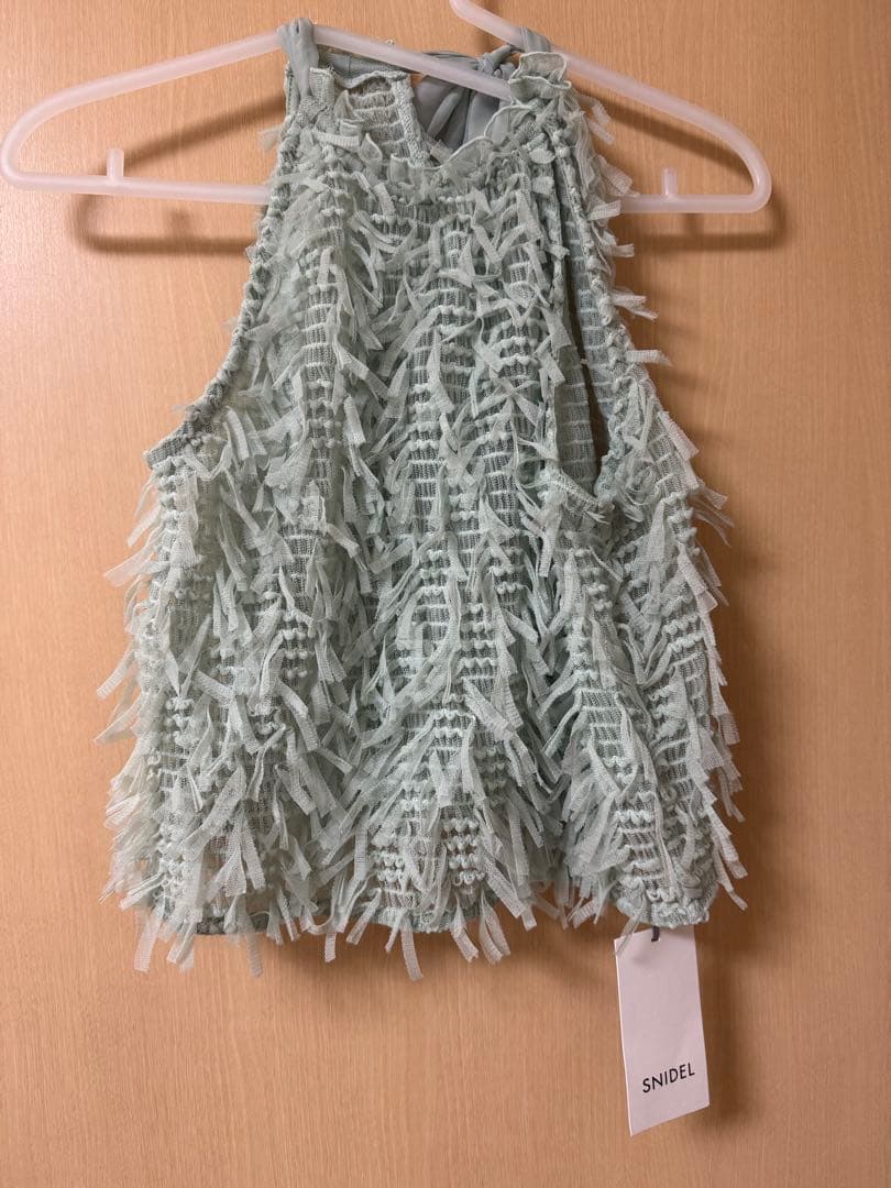 SNIDEL フリルカットブラウス SWCT244014 ライム