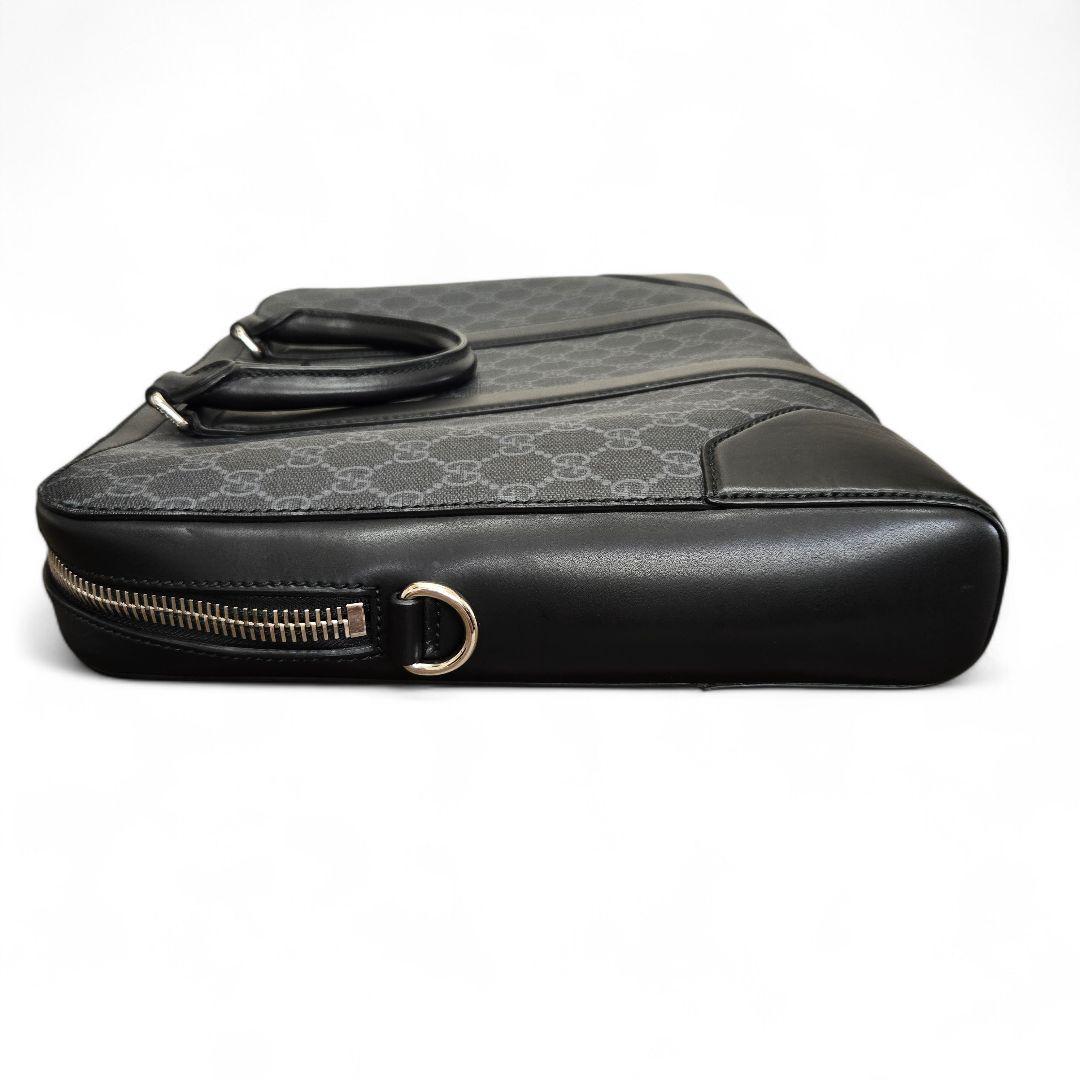 極美品✨グッチ GGスプリーム ビジネスバッグ ブリーフケース グレー 大容量