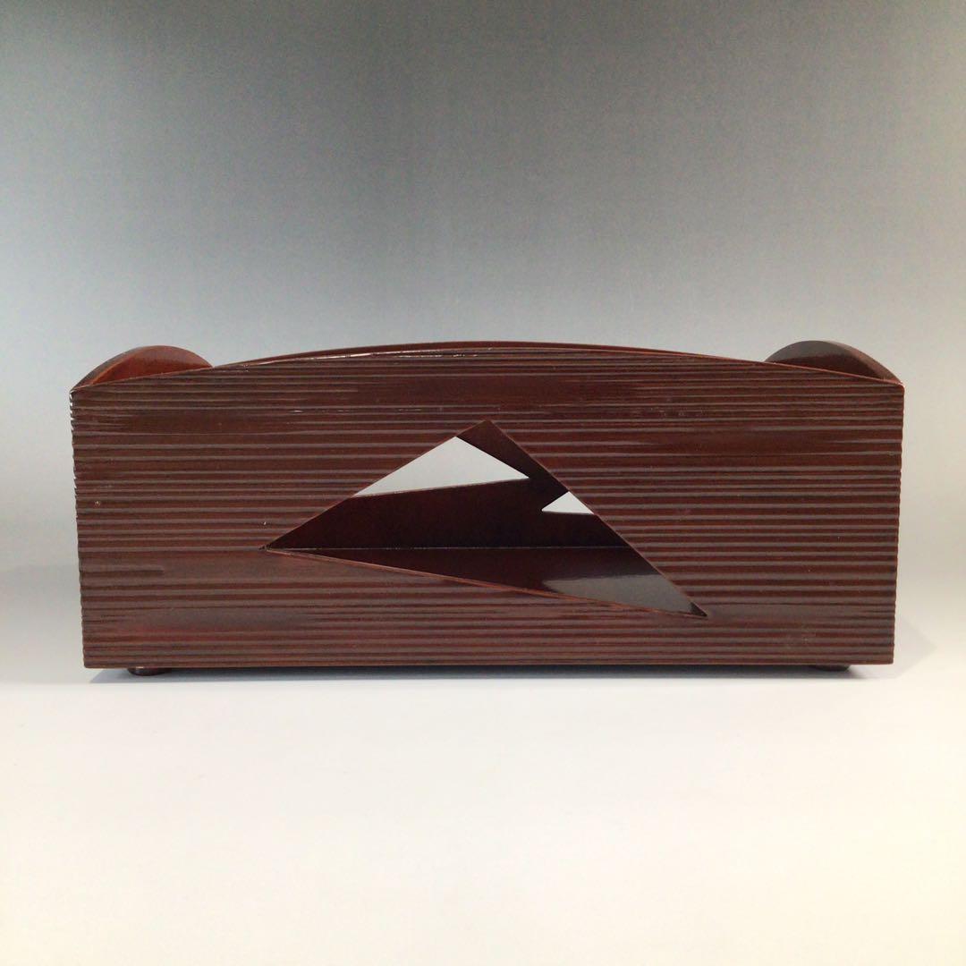 Ｐ７４５　莨盆　『修斉作』『即中斎好』『鱗透し』『煙草盆』　共箱　茶道具　喫煙具