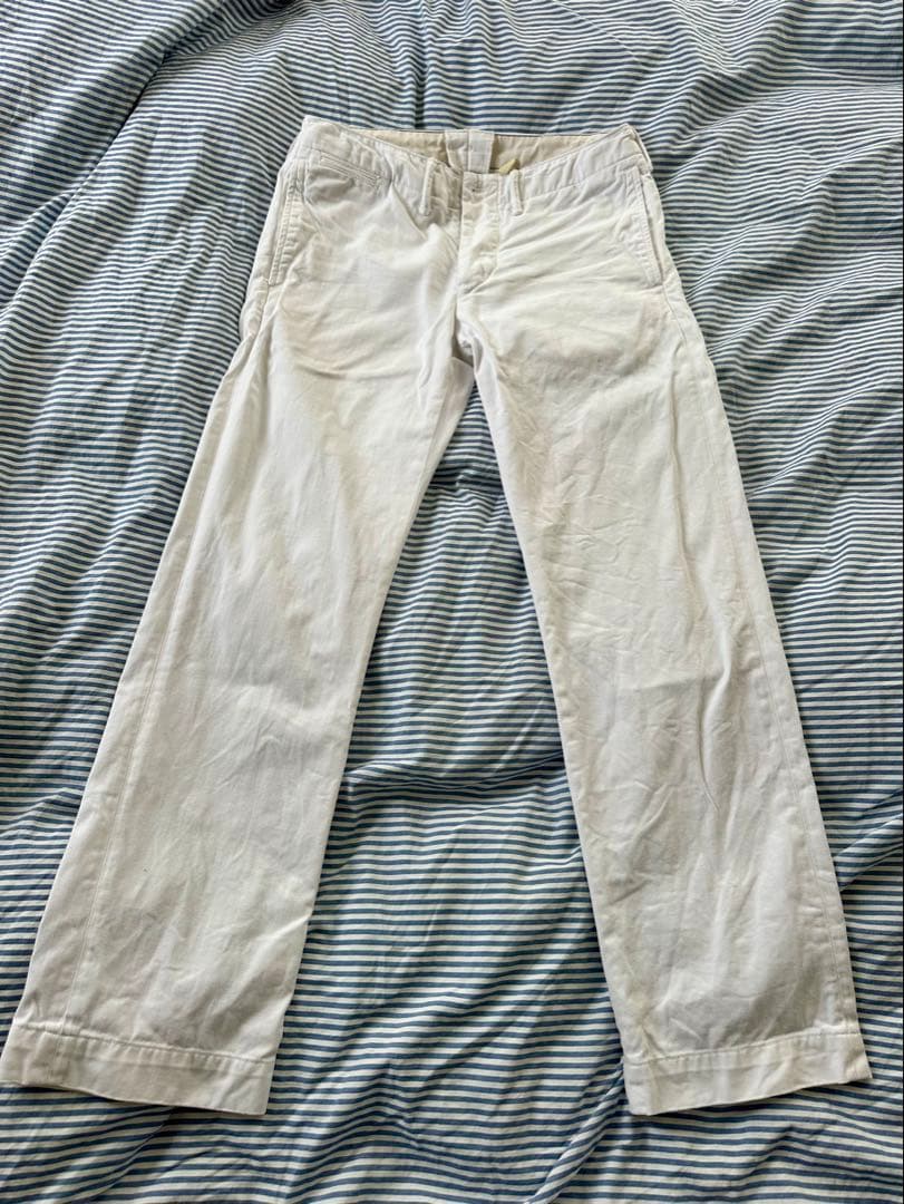 【RRL ダブルアールエル】ホワイトチノ　オフィサーズパンツ　30×30