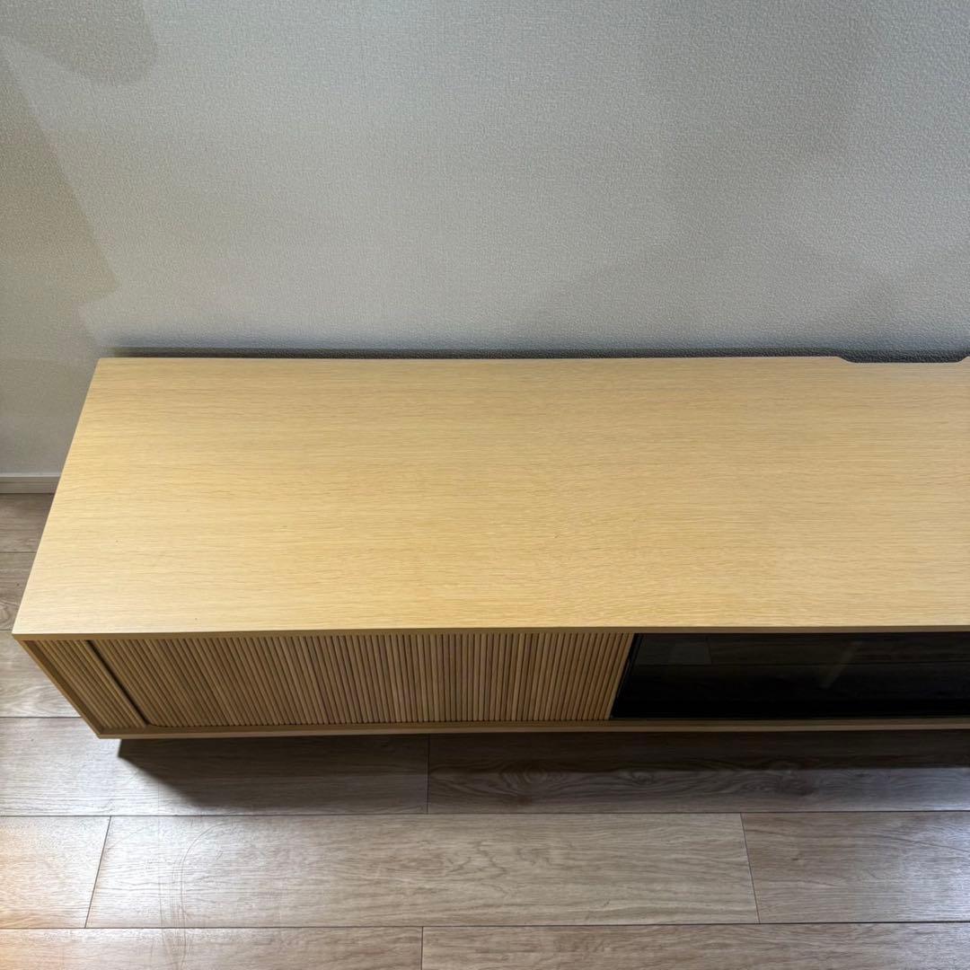 Rizwell ジャバラ TVボード ロータイプ 木製 ナチュラル I003