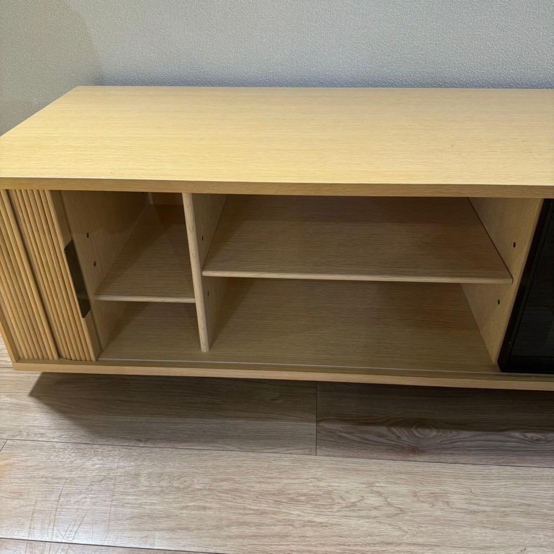 Rizwell ジャバラ TVボード ロータイプ 木製 ナチュラル I003