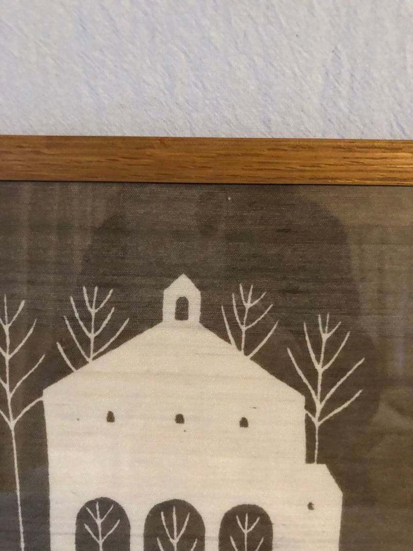 望月通陽　型染作品『愛の神よ』馬　人　楽器　家　管楽器