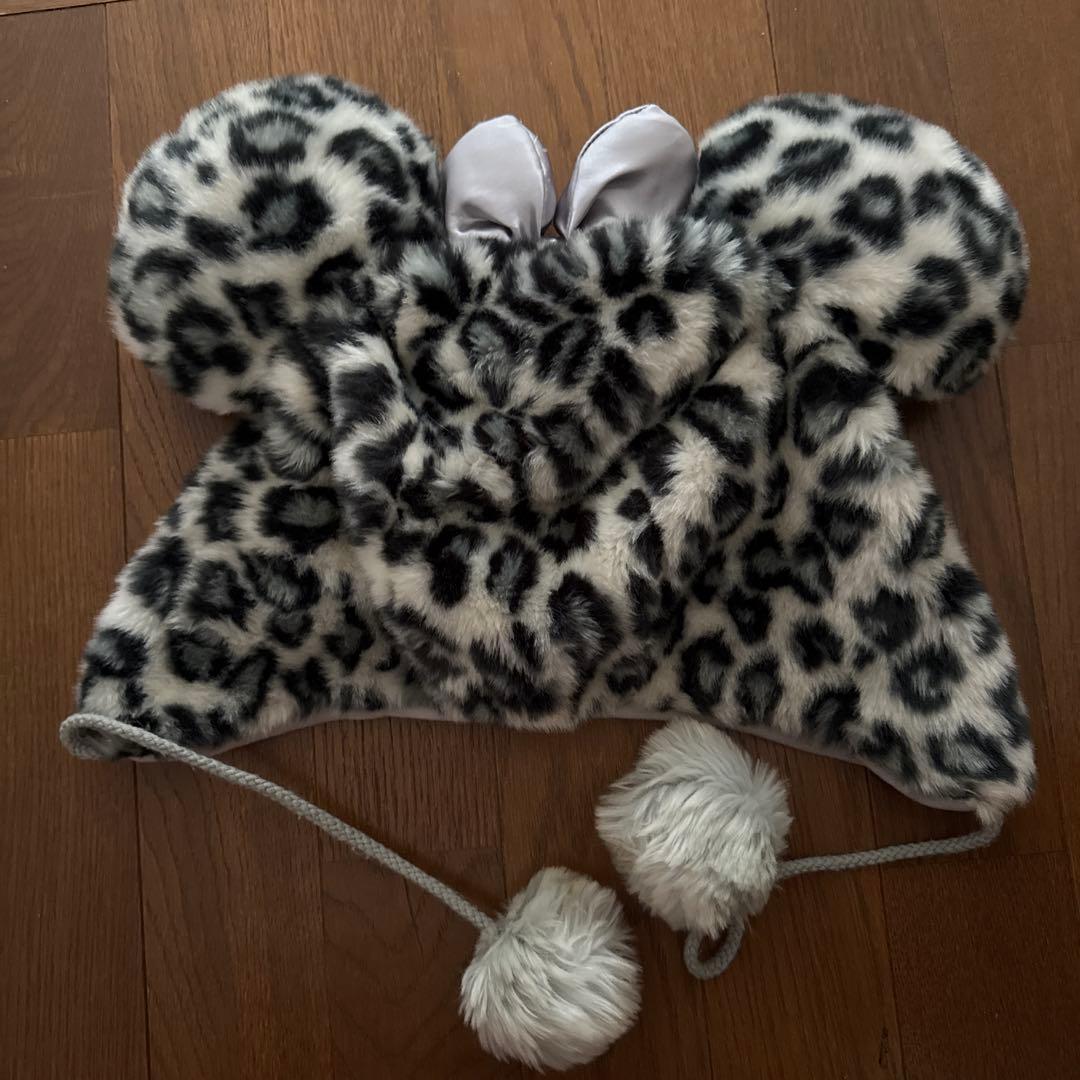 レア‼️ミニー ファンキャップ ヒョウ柄 灰色