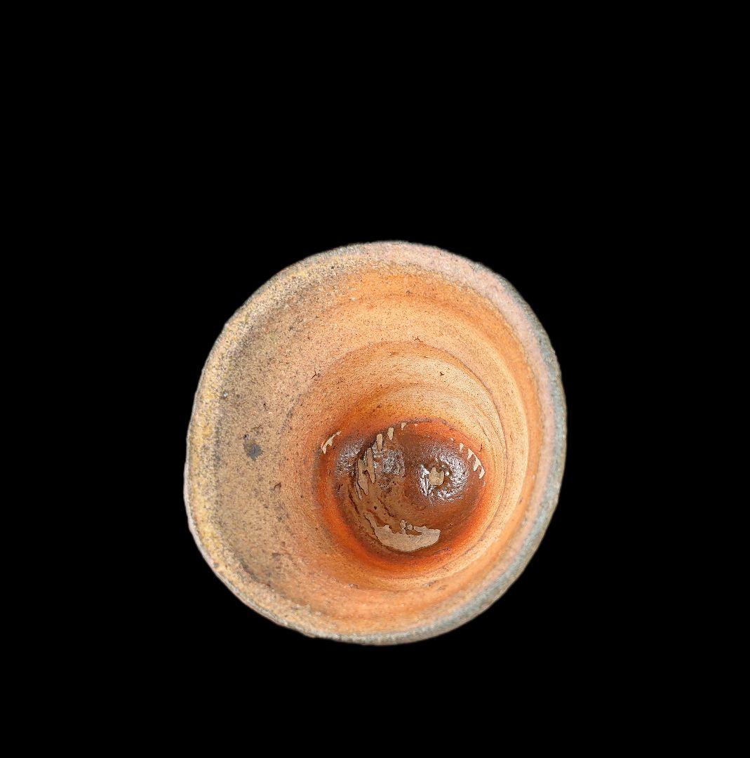 ■唐津焼 川上清美 備前唐津ぐい呑 共箱、共布、栞全揃い 本物保証 #ぐい呑み