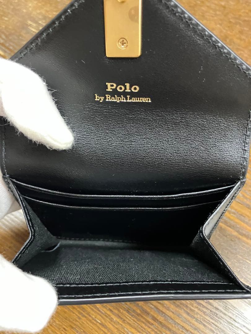 Ralph Lauren カードケース　ミニ財布　革小物　黒