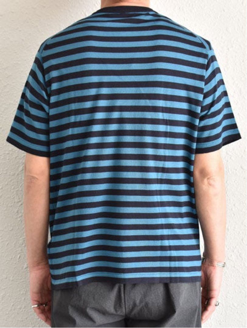 【新品】ジョンスメドレー ビームス別注 ボーダー ニットTシャツ イギリス製 S