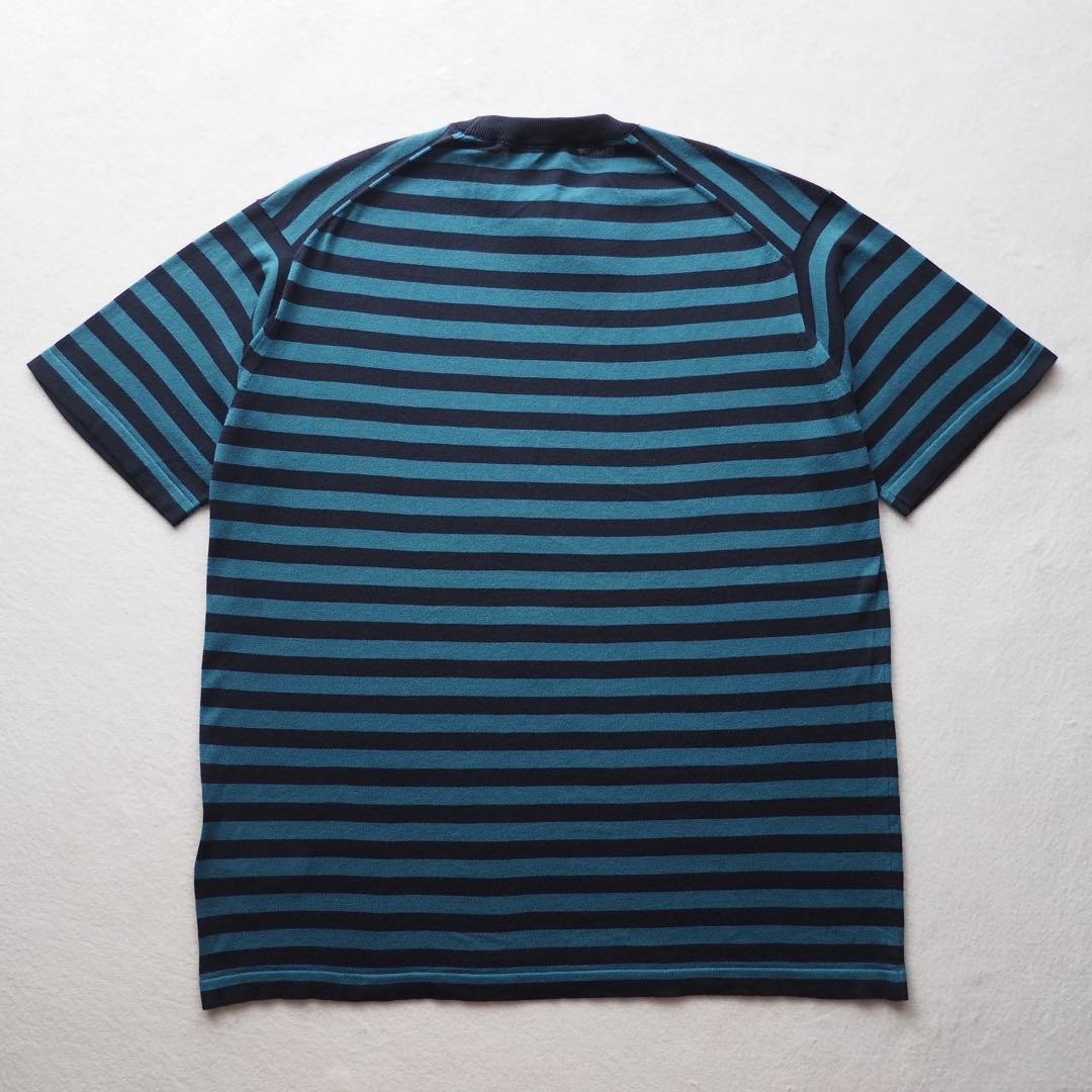 【新品】ジョンスメドレー ビームス別注 ボーダー ニットTシャツ イギリス製 S