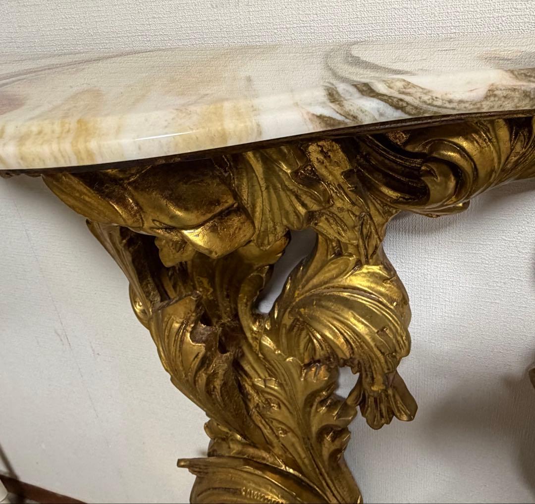 西洋アンティーク コンソール テーブル 金彩装飾 ドレッサー 台