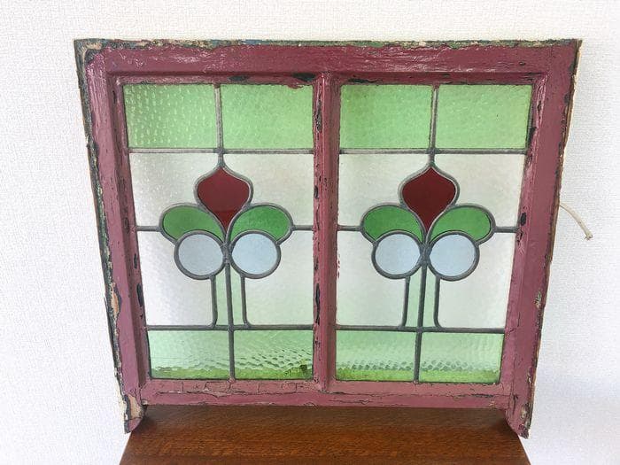 【最終値下げ】アンティーク 家具 ステンドグラス 1910年頃 英国 101A