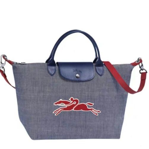 LONGCHAMP オンザロード ショルダーバッグ M デニム調