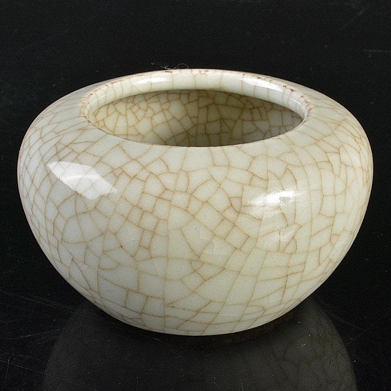 中国　南宋　哥窯　氷裂文　水孟　筆洗　V　R6822