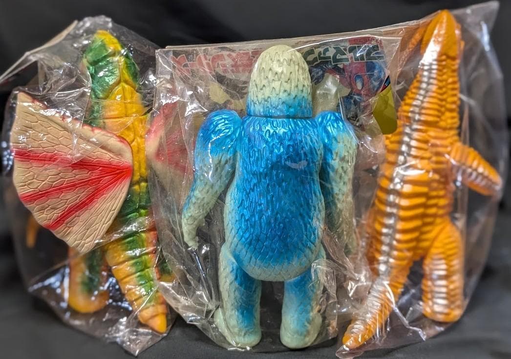 ギガス＆ドラコ＆レッドキング（ブルマァク復刻）ソフビフィギュア未開封３体セット