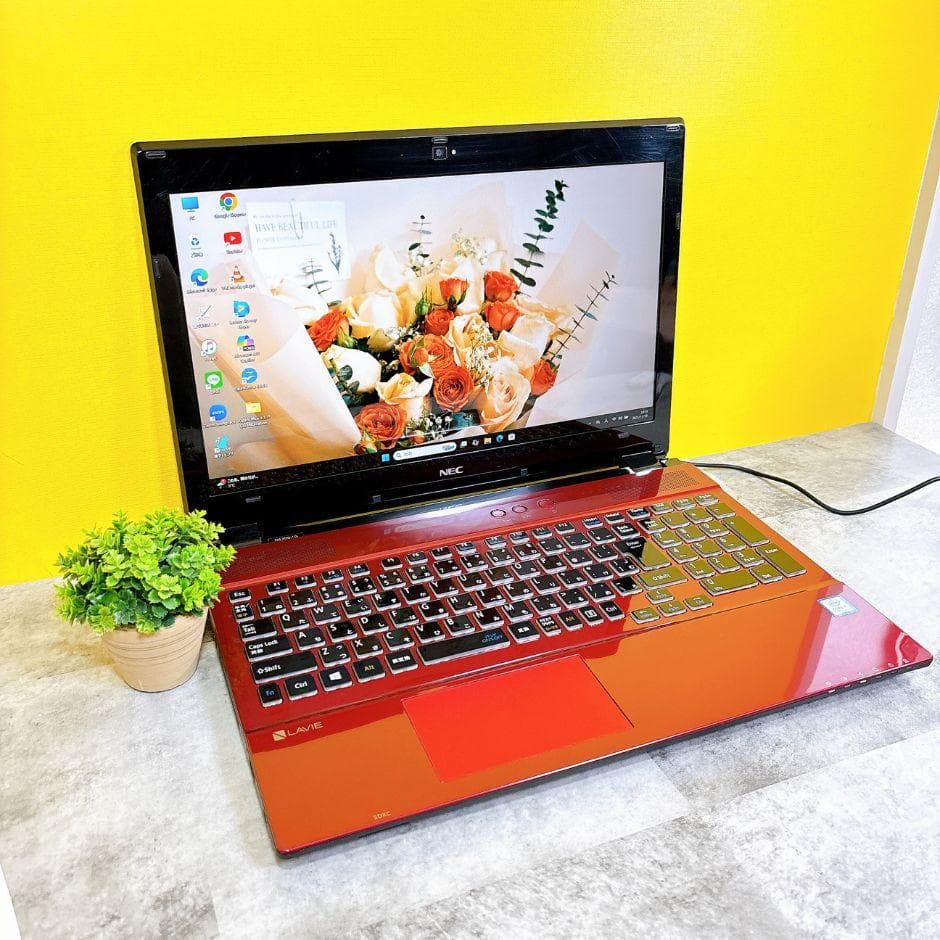 ⅰ7✨新品SSD512GB✨きれいな赤❣Win11カメラ付 ブルーレイ フルHD