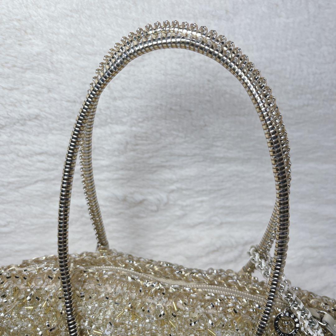 希少✨ほほ未使用　アンテプリマ ボストン ワイヤーバッグ　ゴールド　チャーム付き