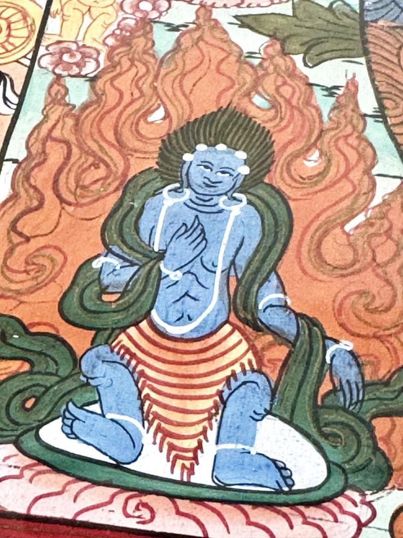 チベットタンカ 曼荼羅マンダラ仏画 絹本 肉筆 仏教美術 中国古玩WWWT133