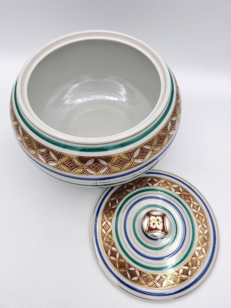 c103【未使用】平水指 七宝文独楽 西村利峰 木箱 茶道具 古物