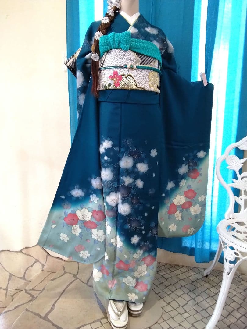 振袖フルセット、正絹振袖成人式、重ね衿、帯揚げ、帯締め、西陣高級袋帯、襦袢