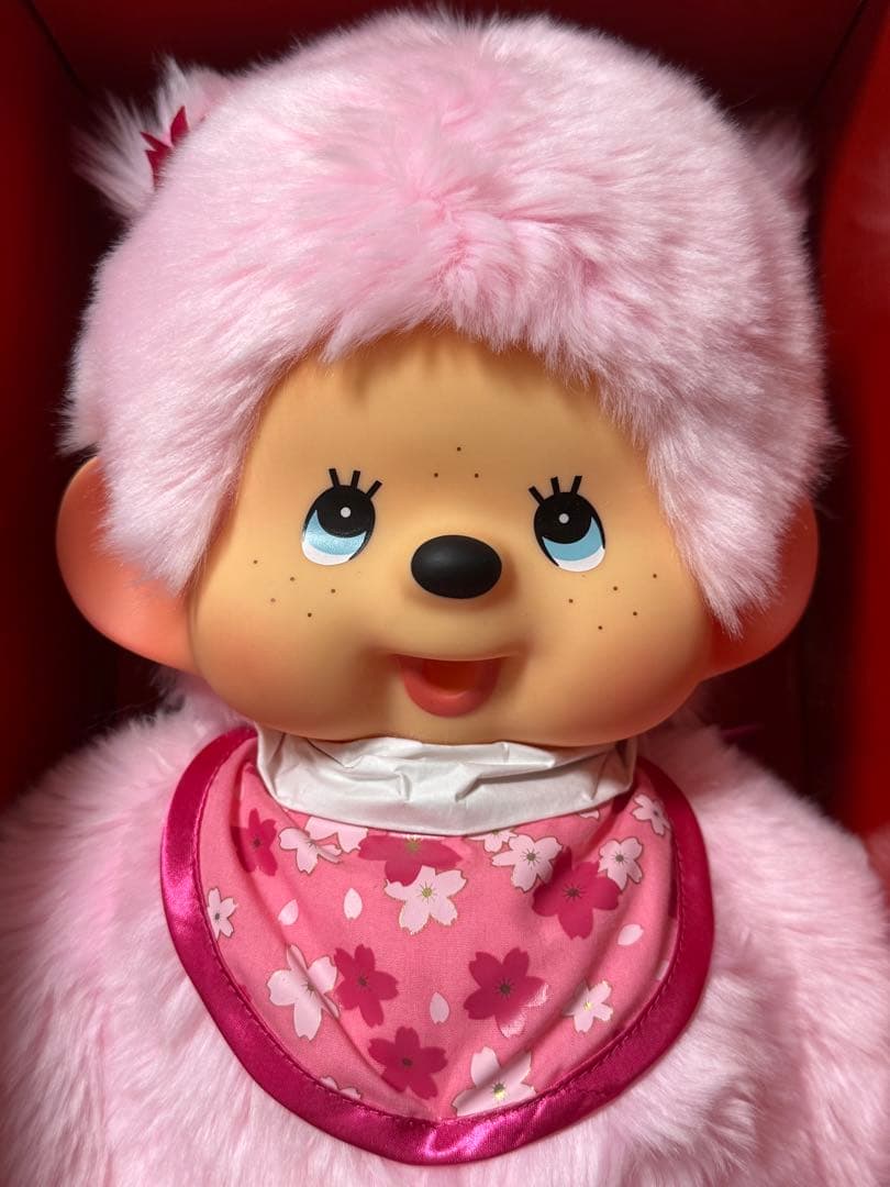 Monchhichi さくらシリーズぬいぐるみ 40cm Lサイズ ピンク色