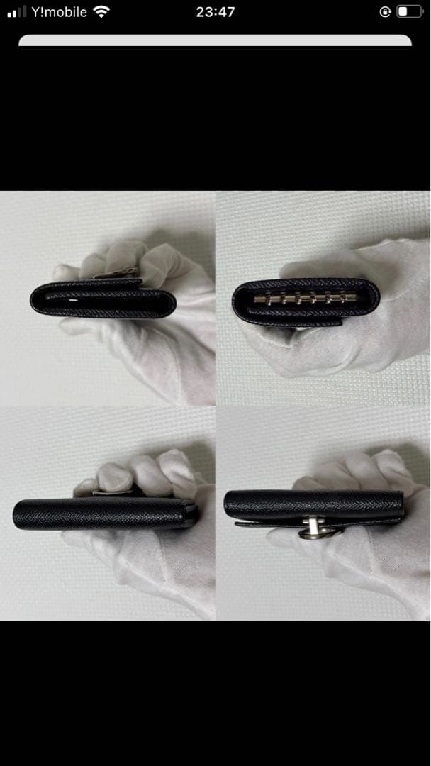 未使用　BVLGARI ブルガリ ロゴクリップ　レザーキーケース　ブラック　黒