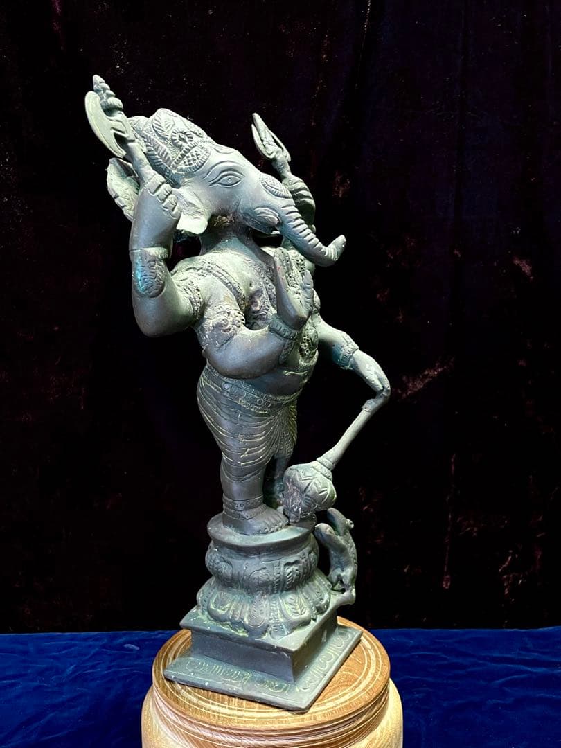 値下げ！ブロンズ製ガネーシャ神像高さ33cm重さ3.4kg