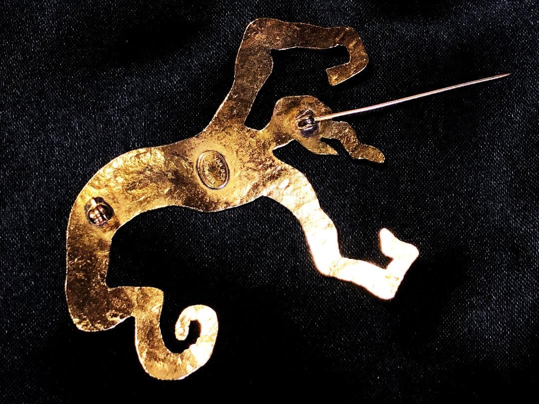 【 HERVÉ VAN DER STRAETEN 純金ブローチ 】　ヴィンテージ