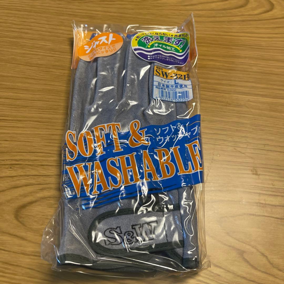 富士グローブ かわて S&W ソフト & ウォッシャブル 革　手袋 SW-21