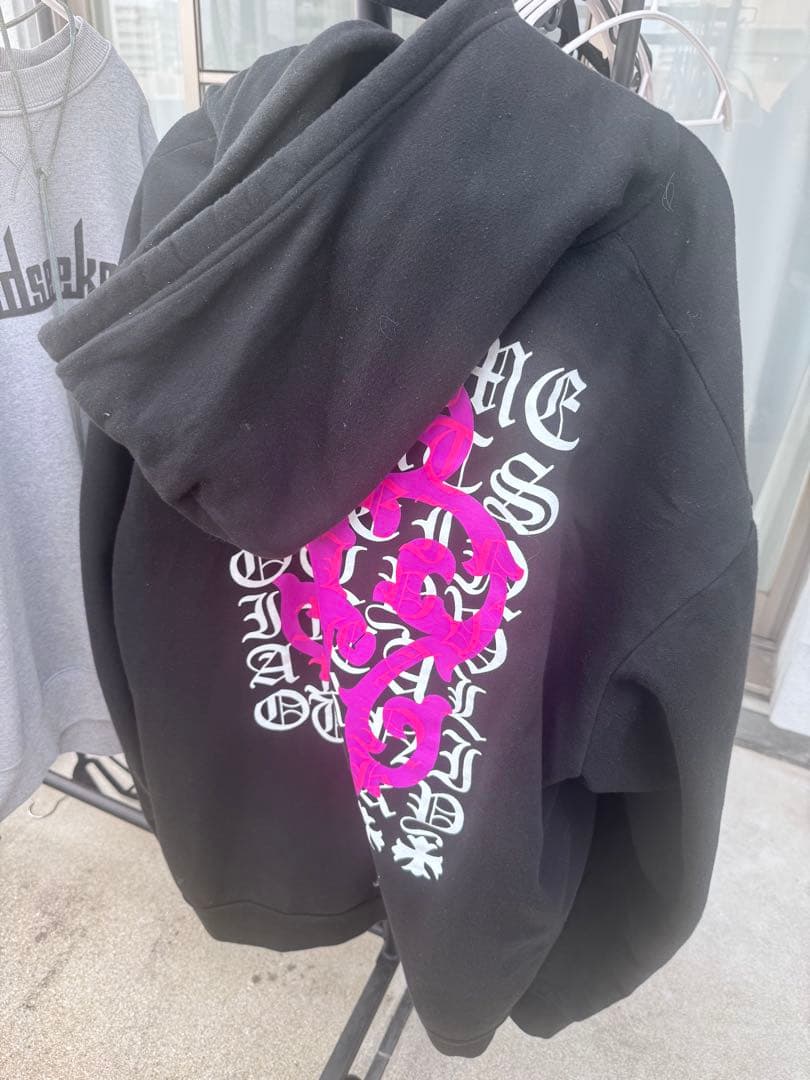 Chrome Hearts 黒 フード付きパーカー