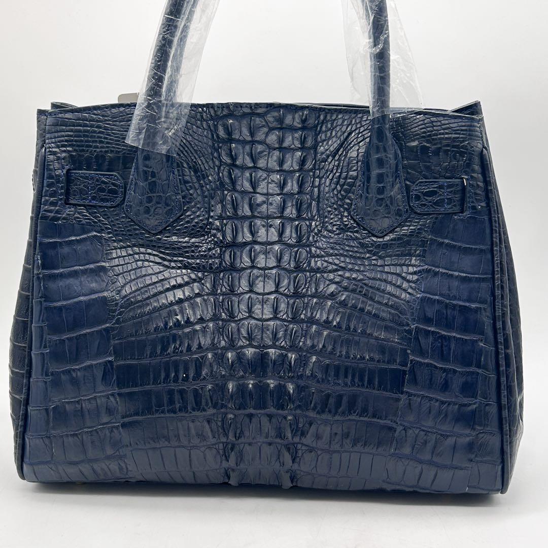 未使用タグ付き✨firmato 2wayバッグ クロコ ネイビー