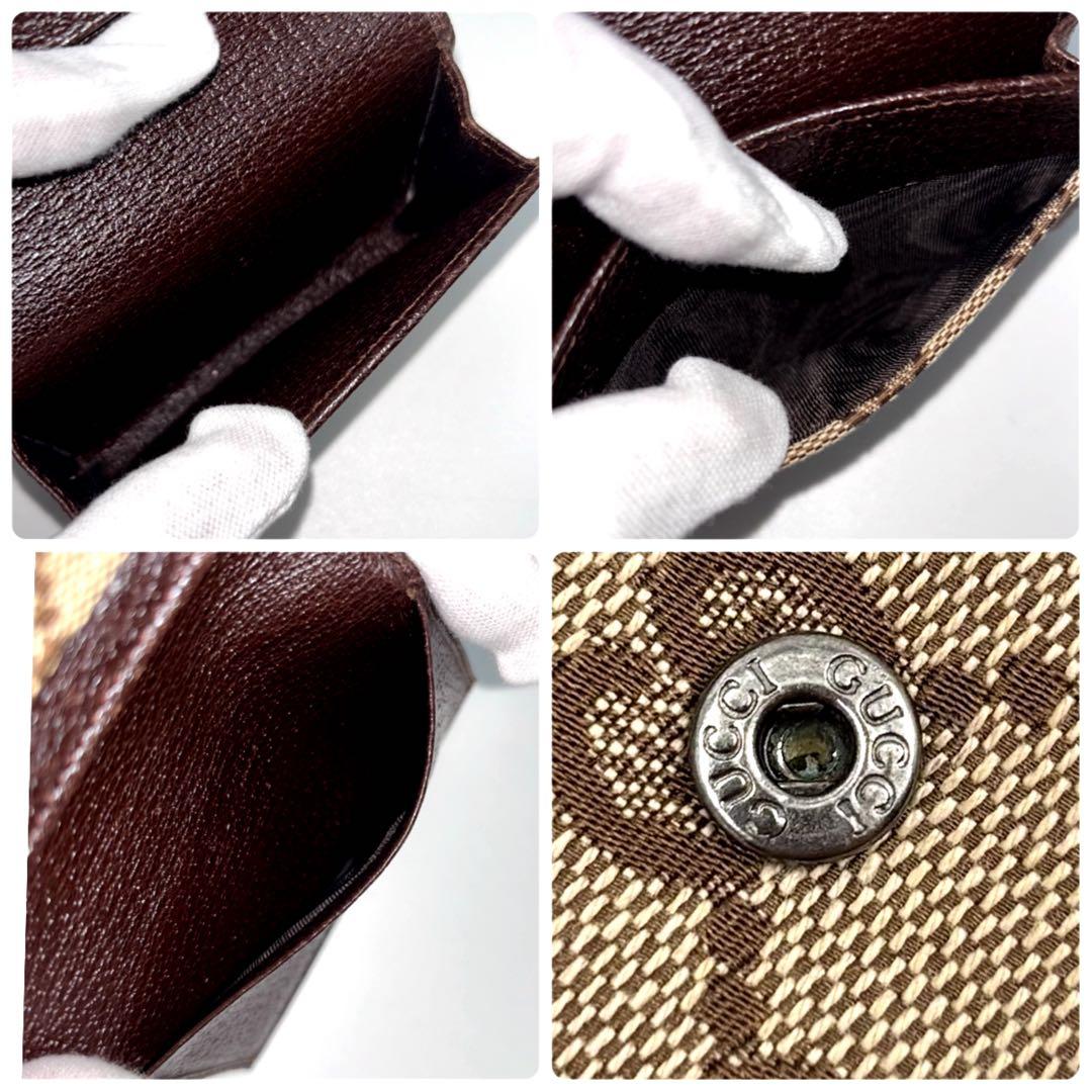✨未使用級✨　GUCCI ケース　GG キャンバス　ロゴ金具　小銭入れ