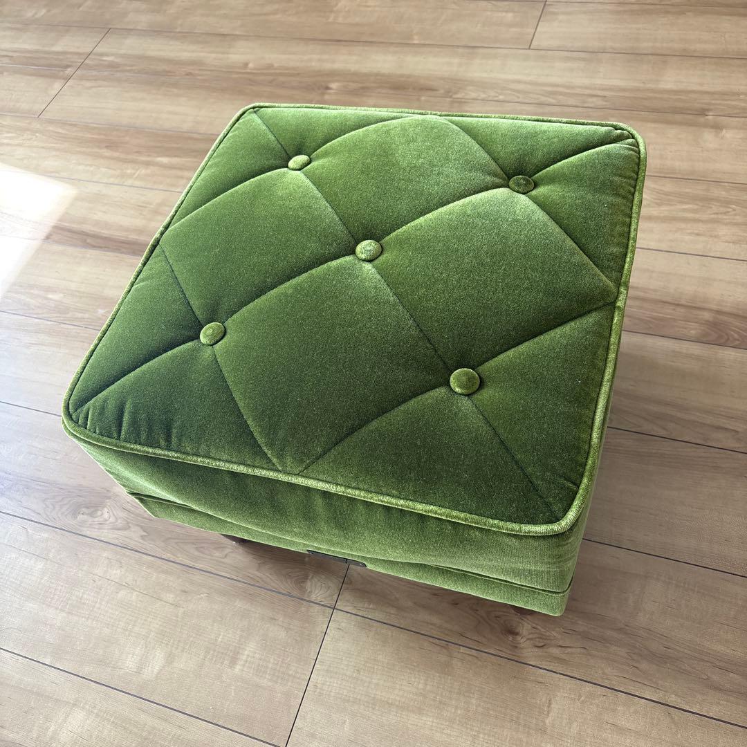 KARIMOKU60 カリモク　オットマン（モケットグリーン）