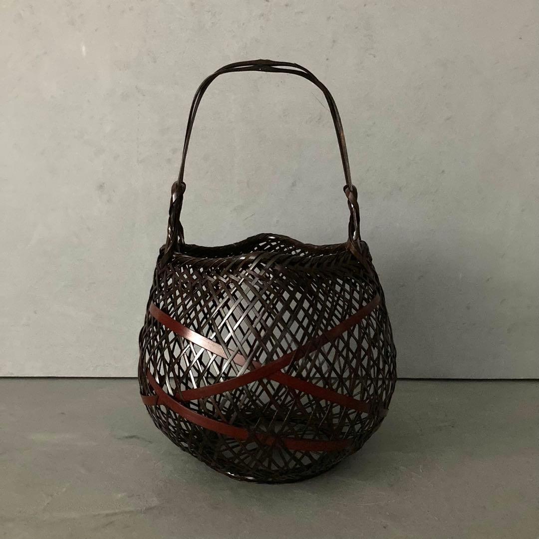 花籠 籠花入 おぐら 花器 茶道具