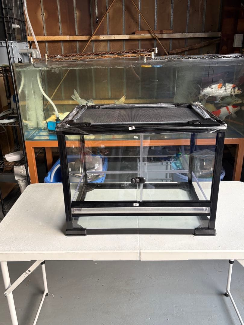 問屋ケージ爬虫類60x45x45cm両生類飼育組み立て式ガラス飼育ケージ送料込み