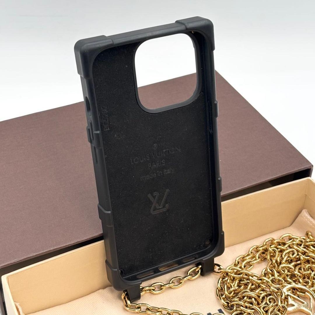 保存箱袋付 ルイヴィトン モノグラム リトランク iPhone14PRO ケース