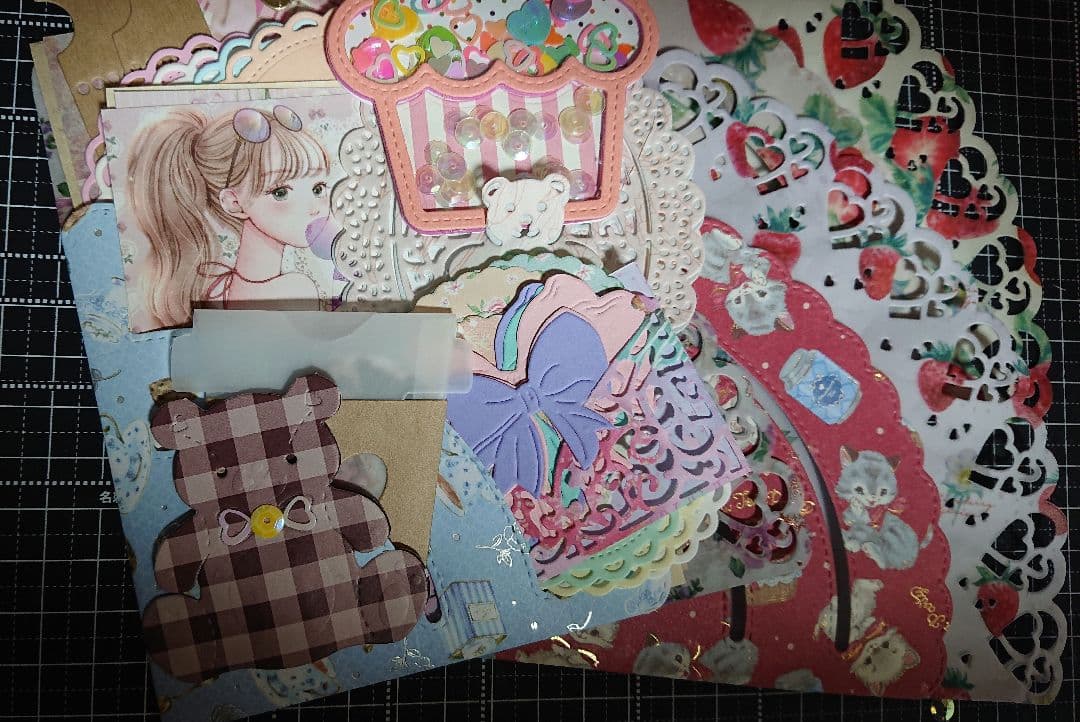 紙もの⑫ ポケットおすそ分け♪♪ カップケーキ型シェイカー クリップ まとめ売り